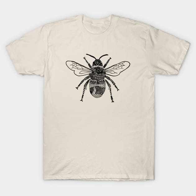 Bee Zentangle T-Shirt by RiaoraCreations